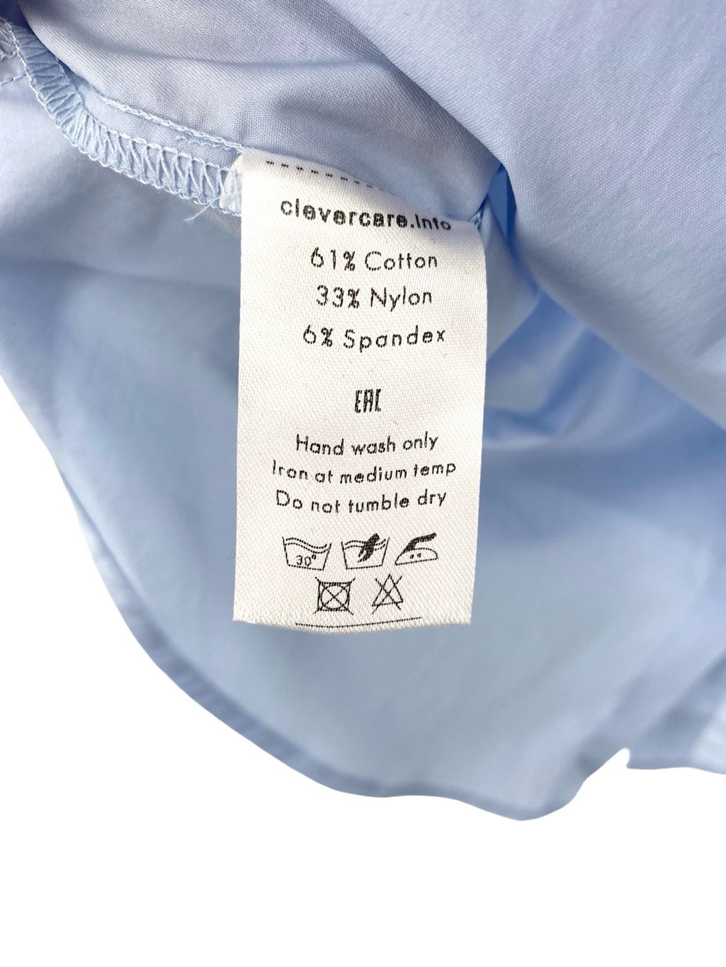 Lichi Germany Light Blue Relaxed Fit Button Down Dress Shirt New Oversized — image 8 of 8
